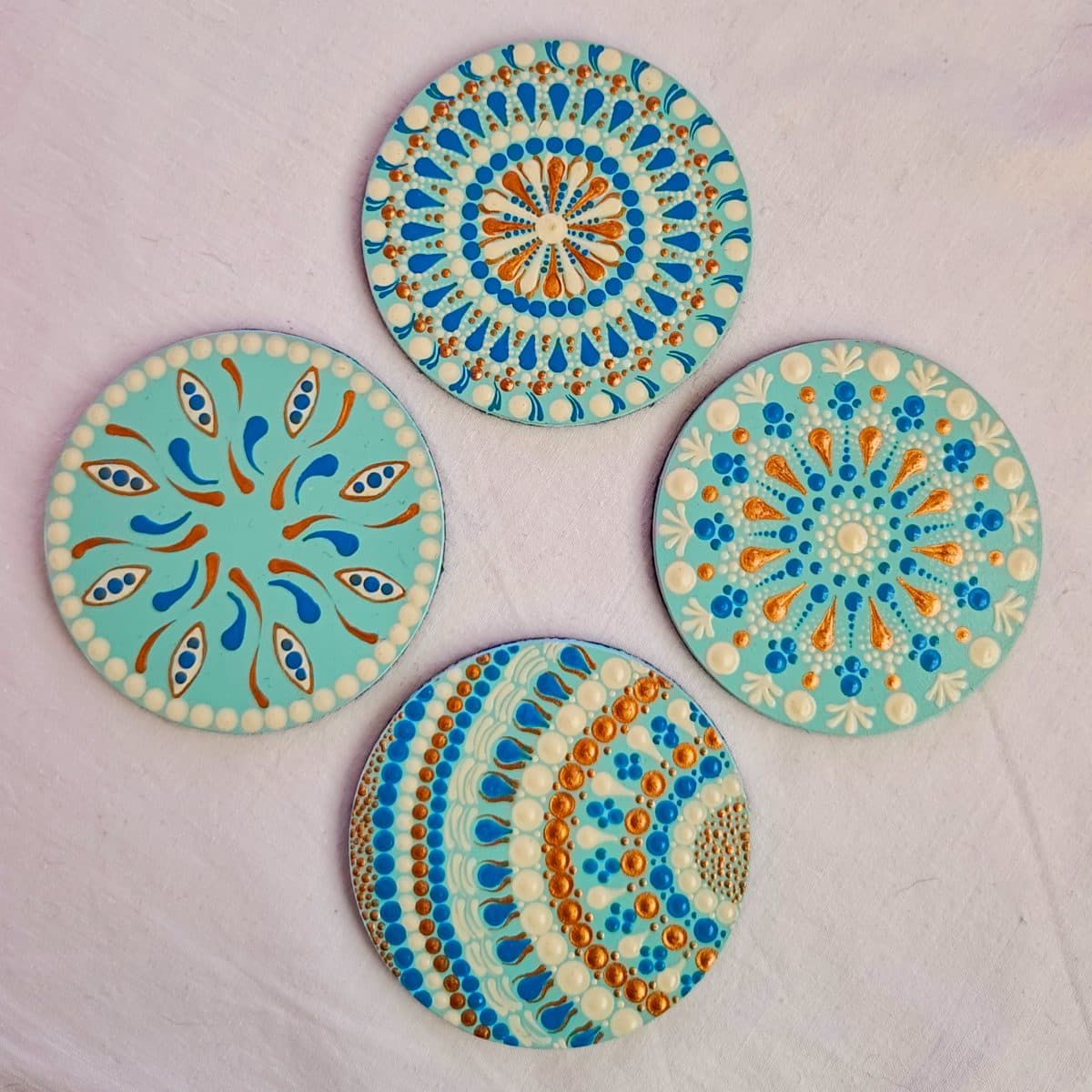 Hand-painted Coaster Set