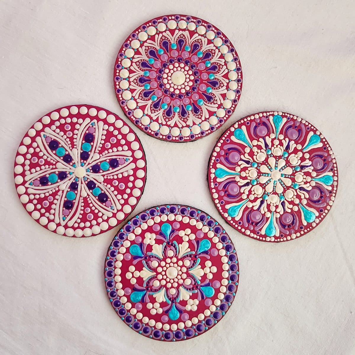 Hand-painted Coaster Set