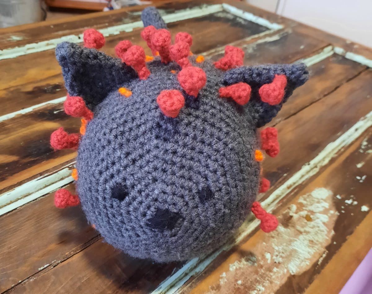 Crocheted Covid Cat
