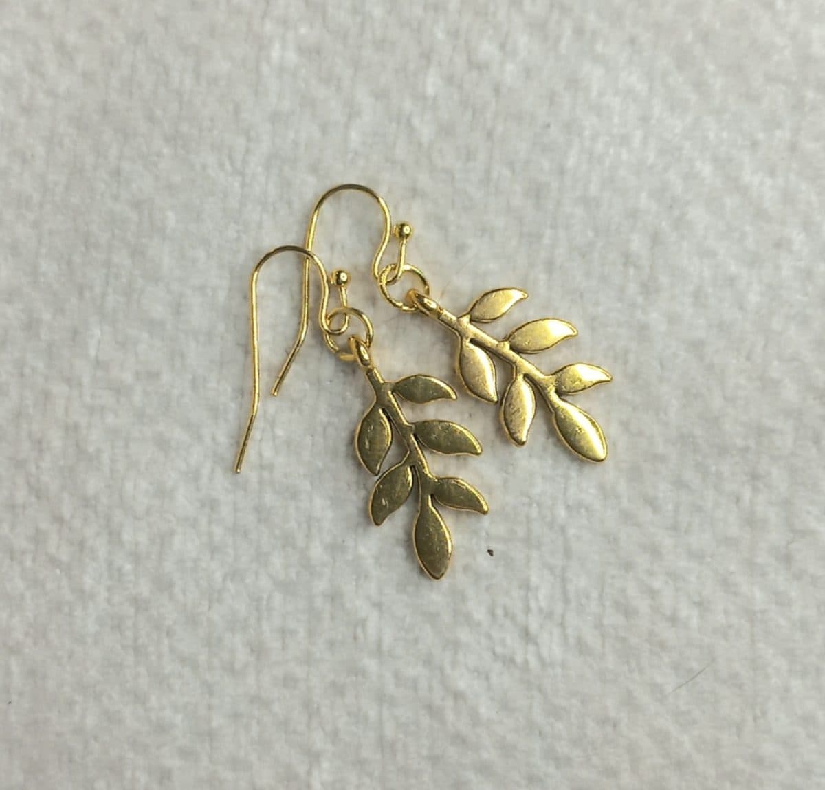 Golden Leafy Branches Earrings