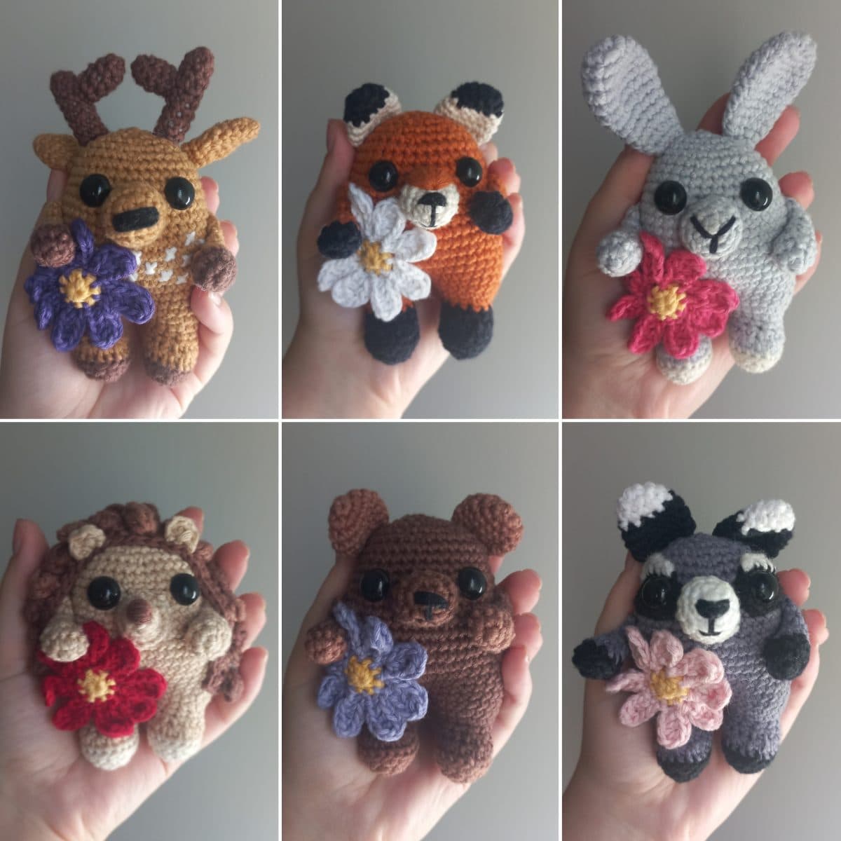 Woodland Animals Set with Daisies