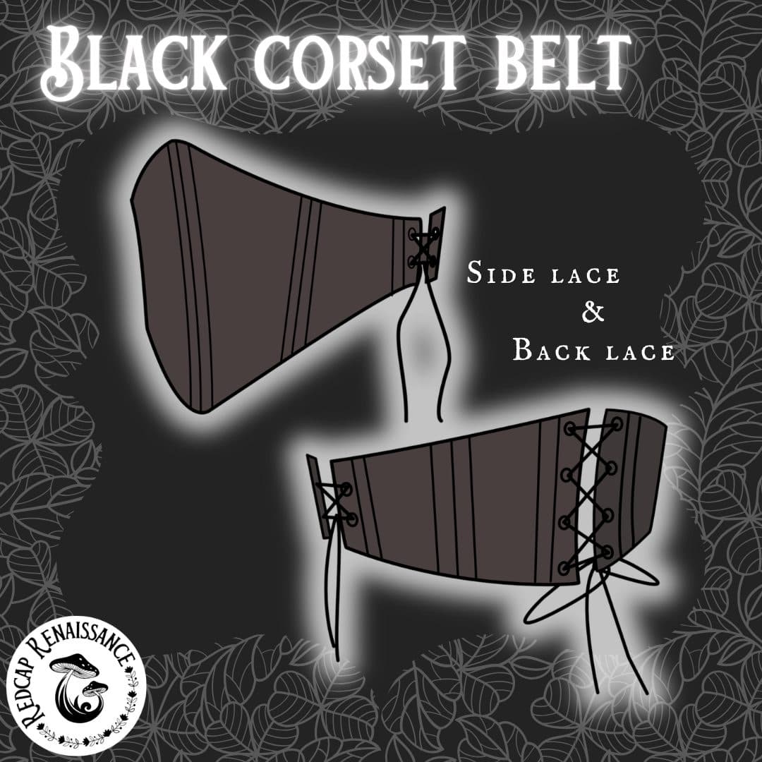 Black corset belt