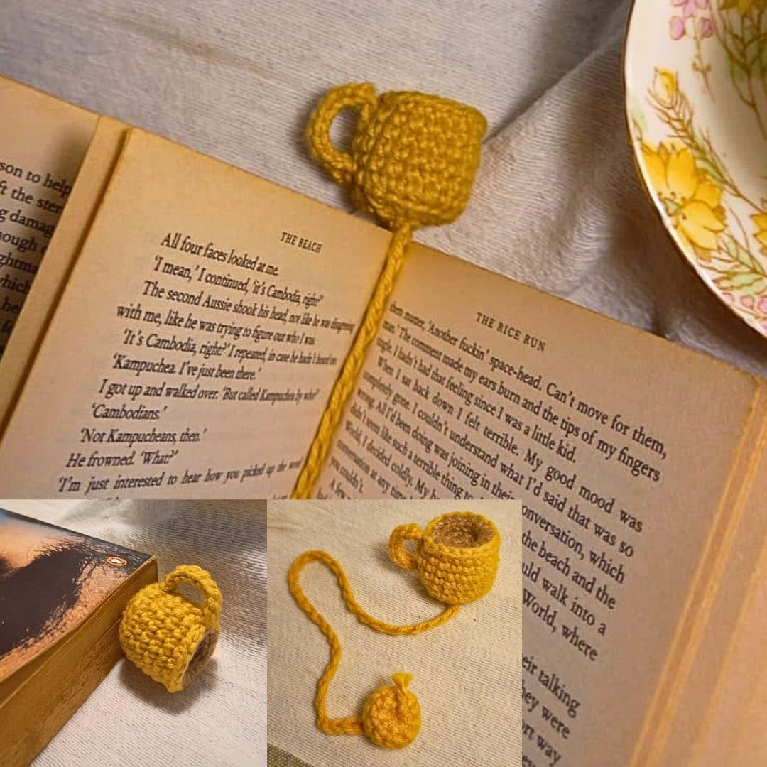 Crochet Coffee Cup Bookmark