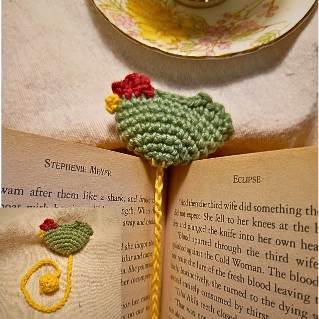 Crochet Chicken Bookmark