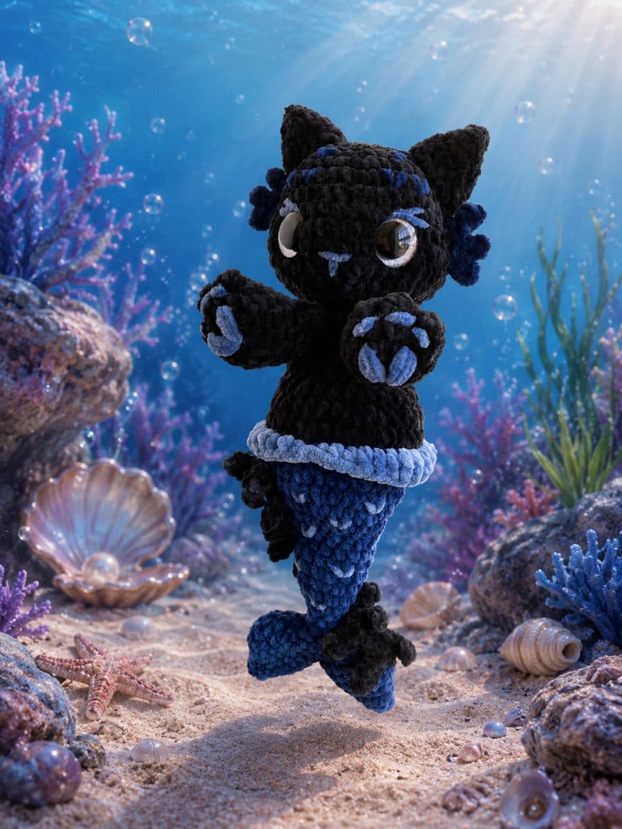 Dark Mermaid Kitten