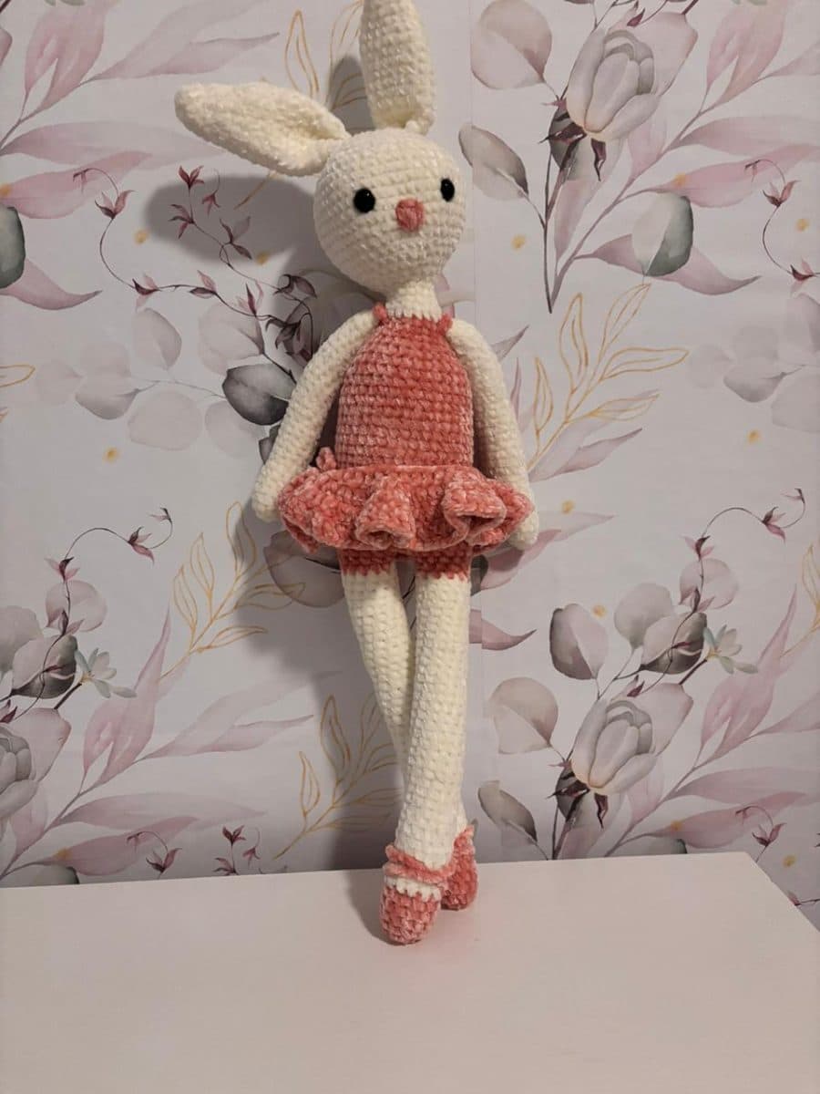 Crochet ballerina bunny