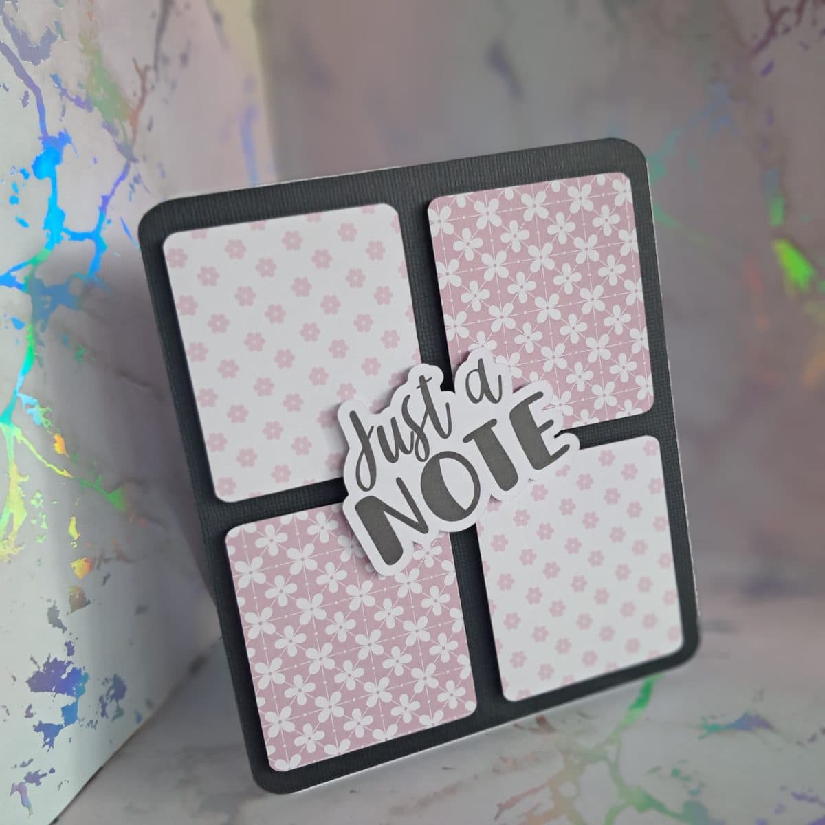 "Just a note" card
