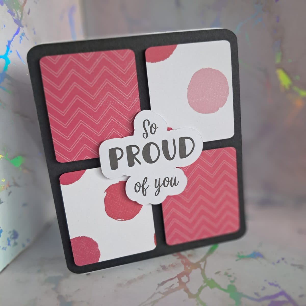 "So proud of you" card - red