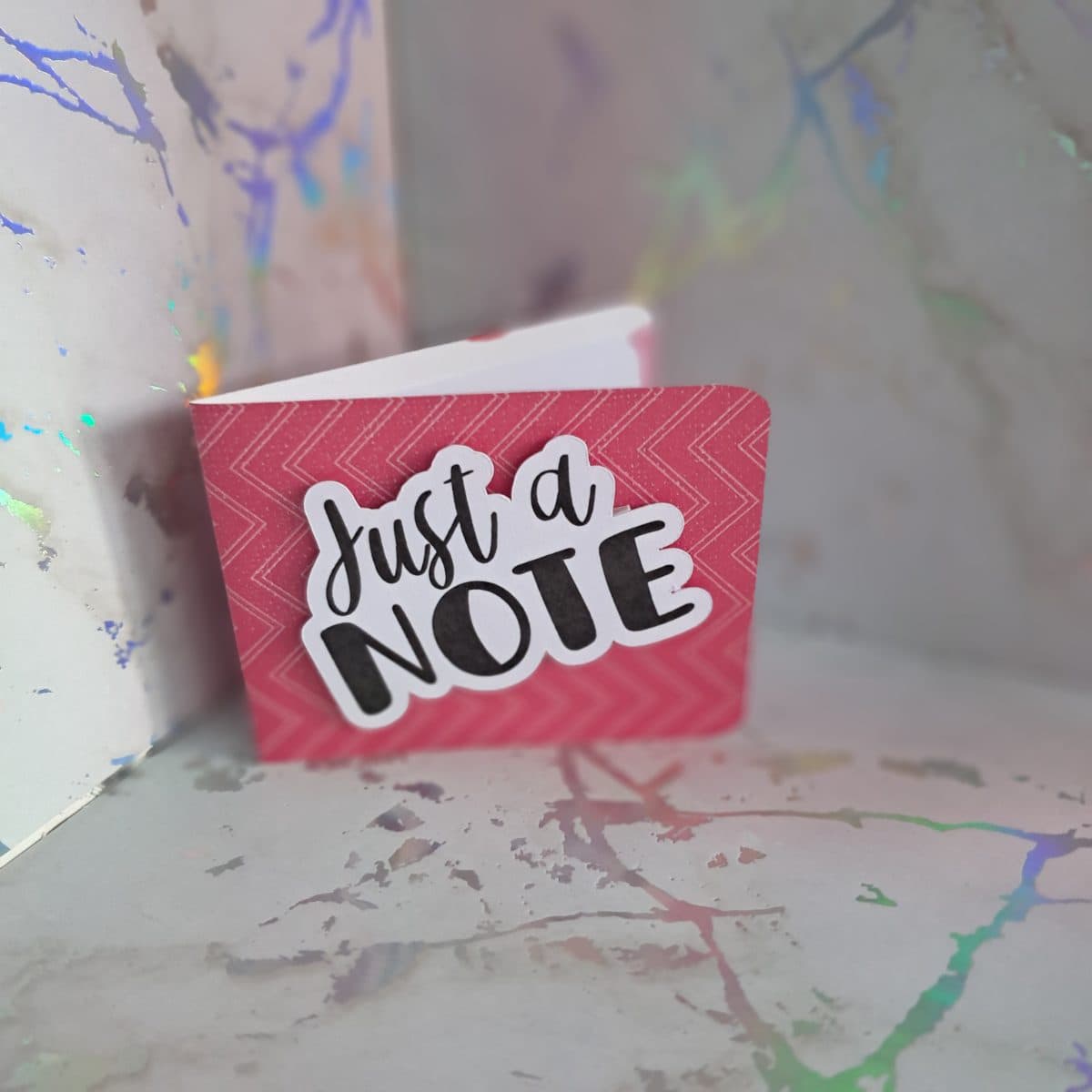 "Just a note" mini card (red)