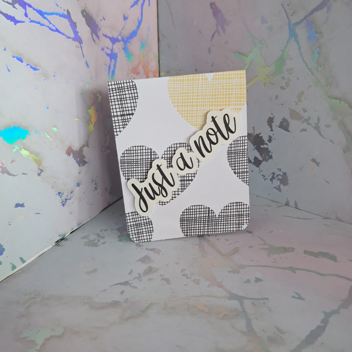"Just a note" mini card (black & yellow)