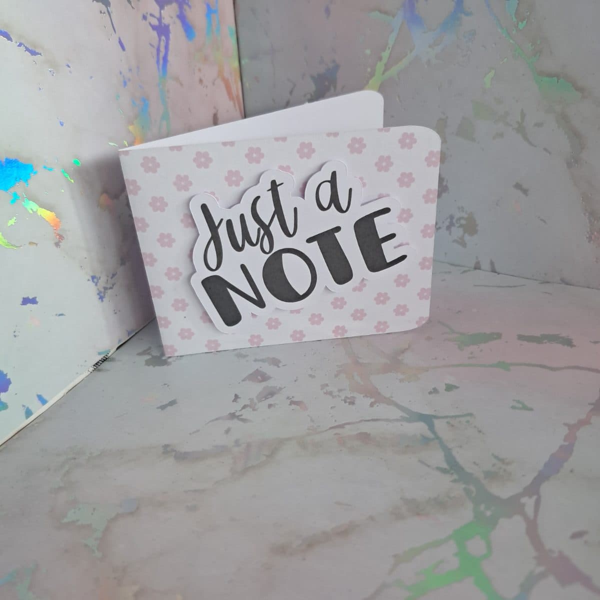 "Just a note" mini card (light pink)