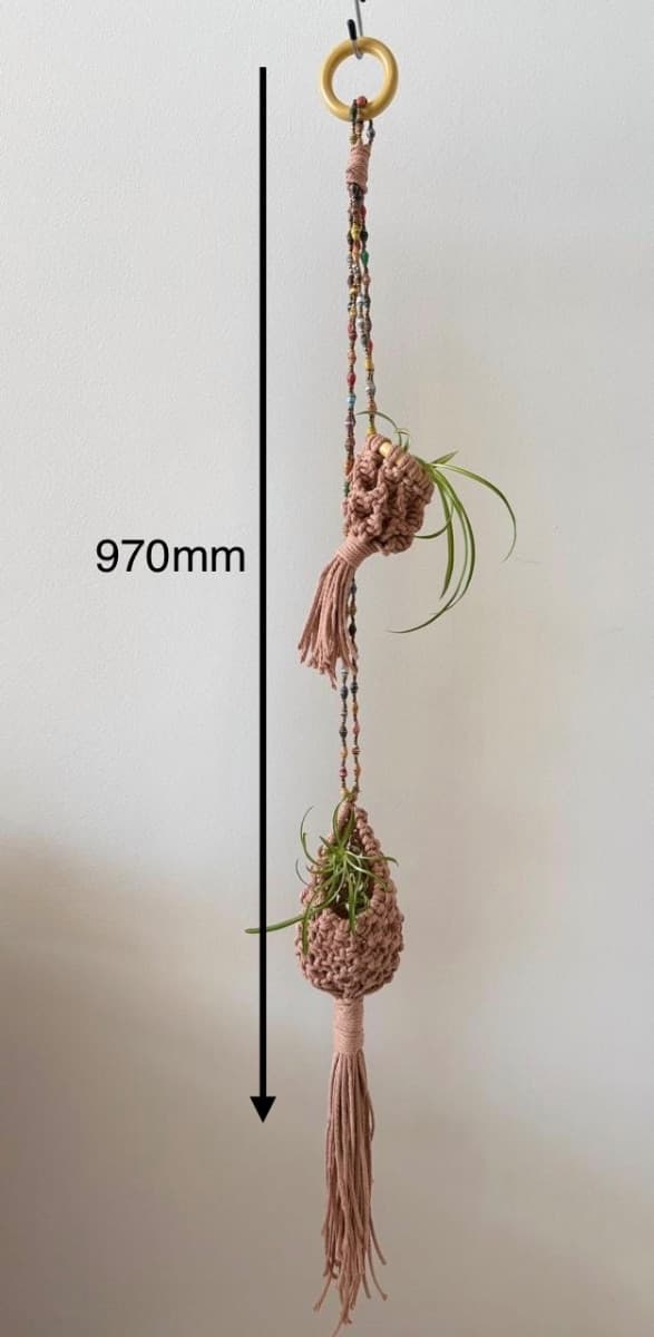 Pink Air-plant Macramé hanger