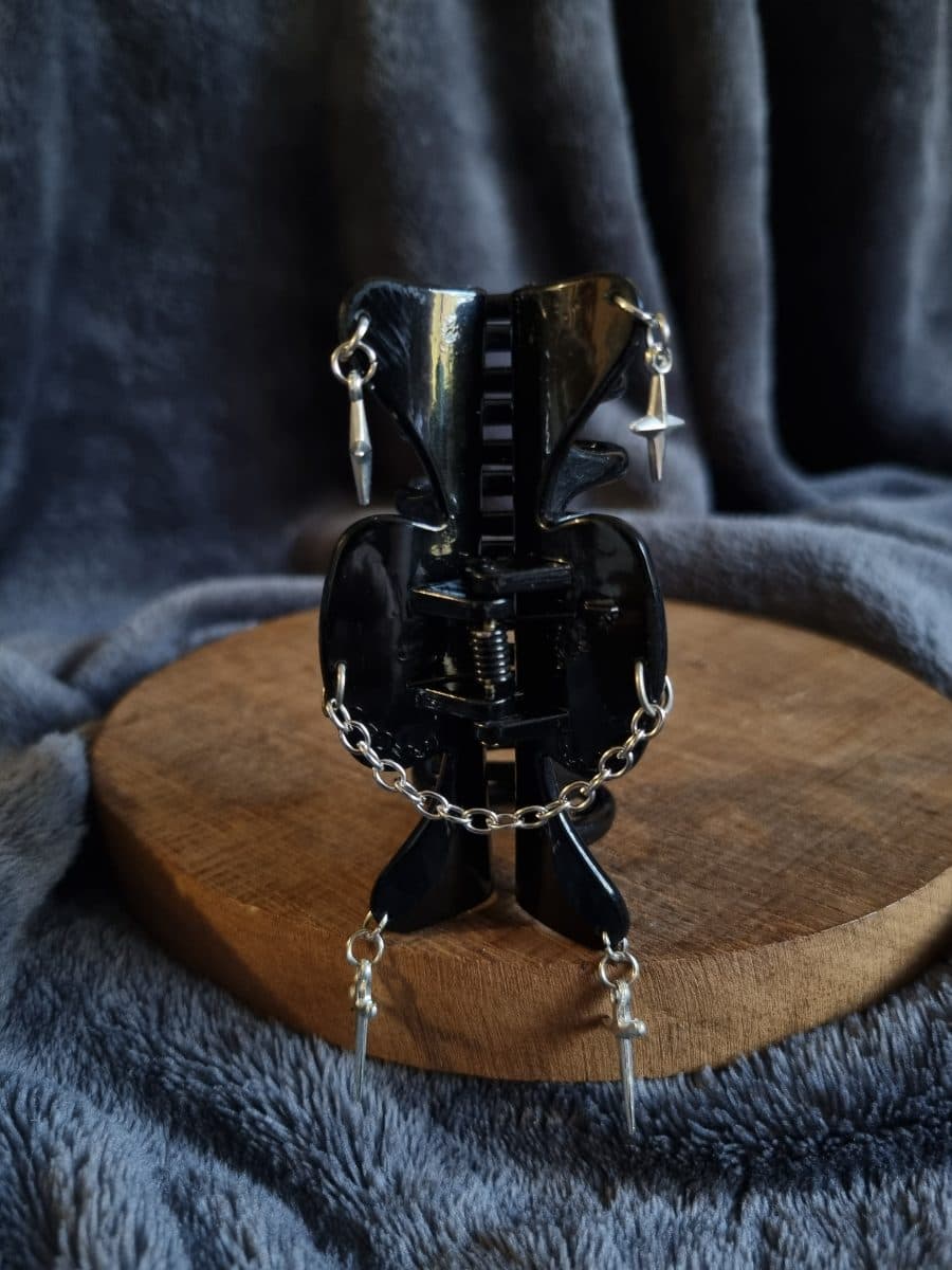 Black Decorated Claw Clips