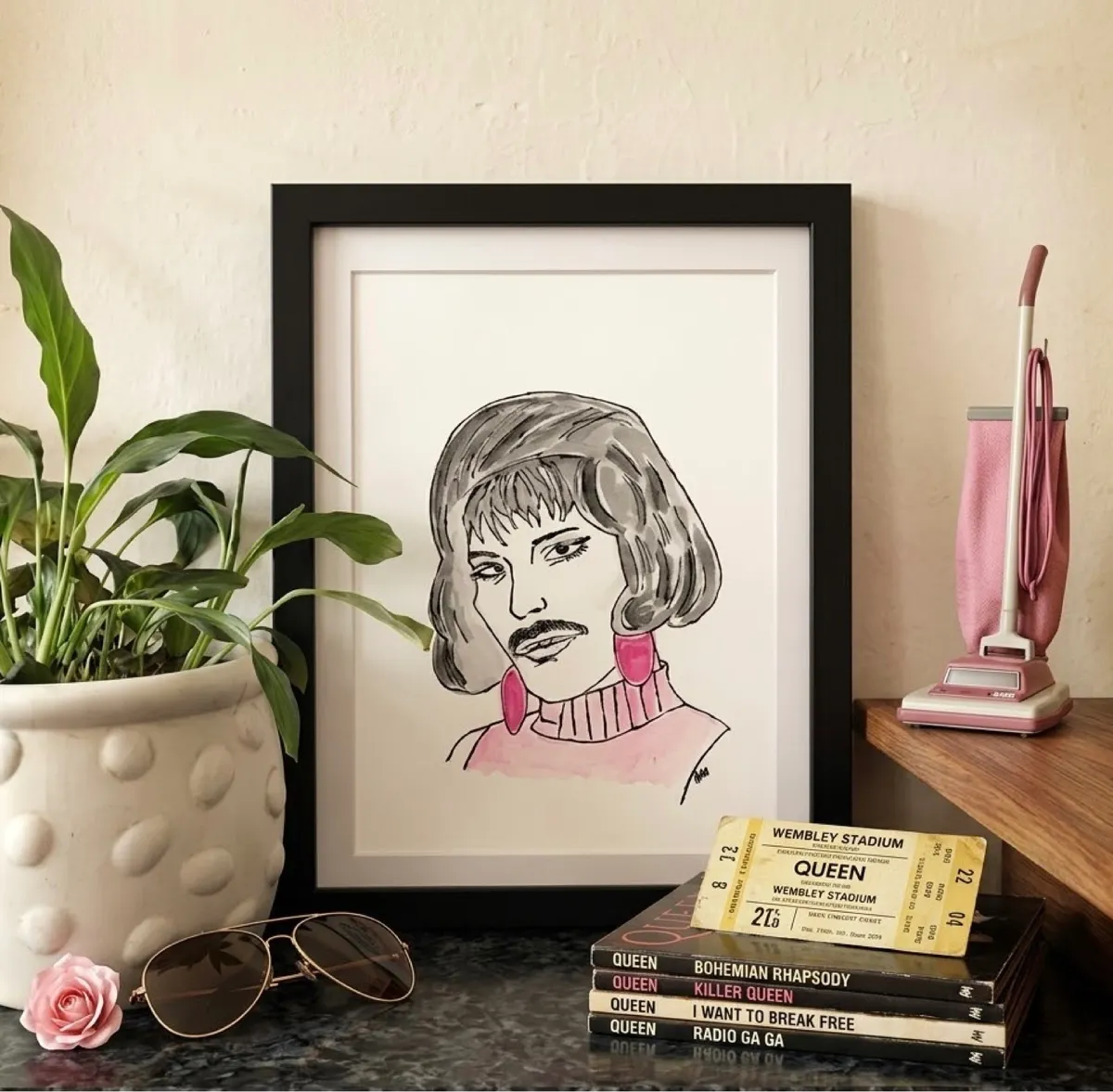 "I Want To Break Free" Freddie Mercury Original Mixed Media Art