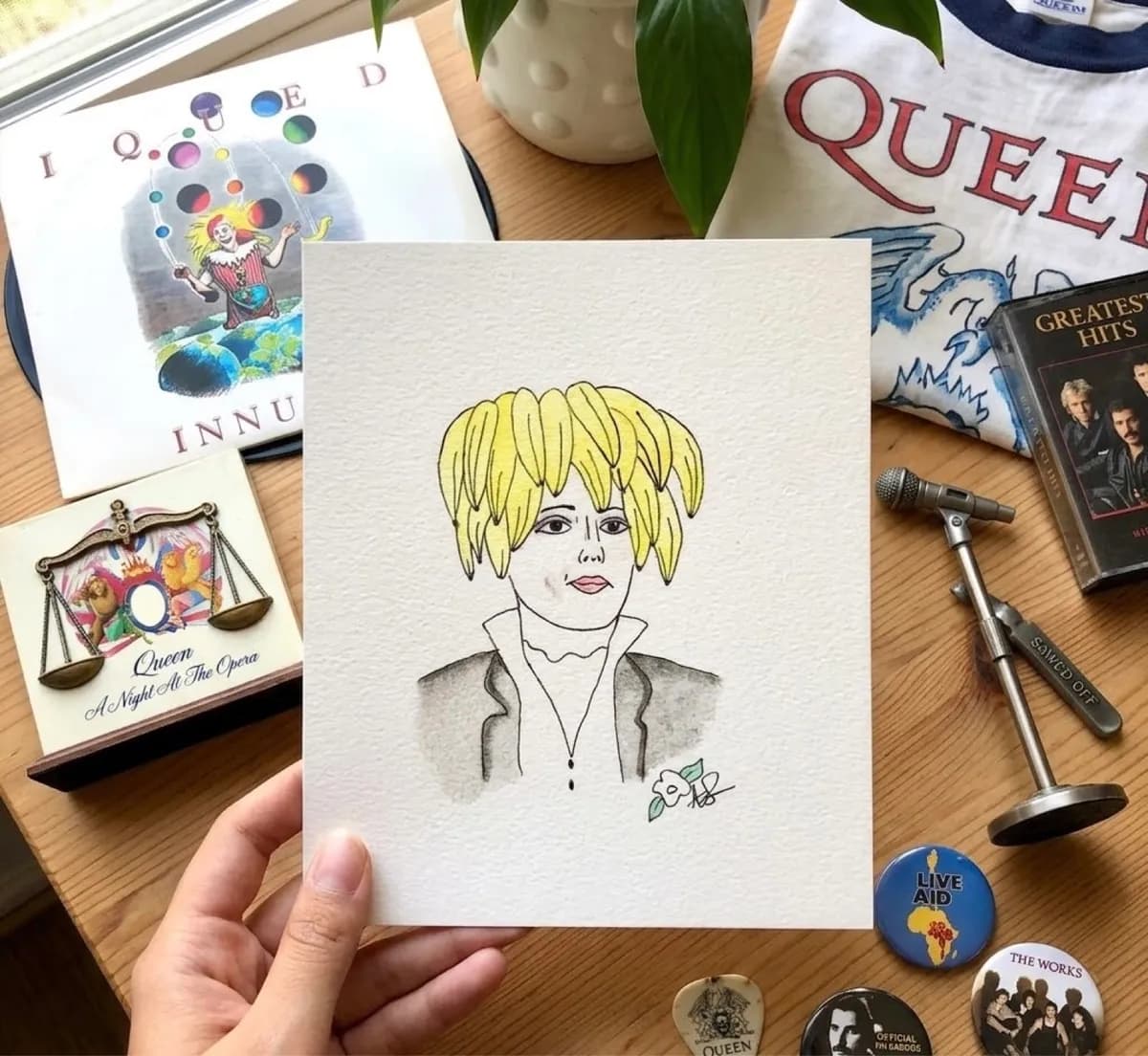 Freddie Mercury Mixed Media Original Art - Innuendo Era