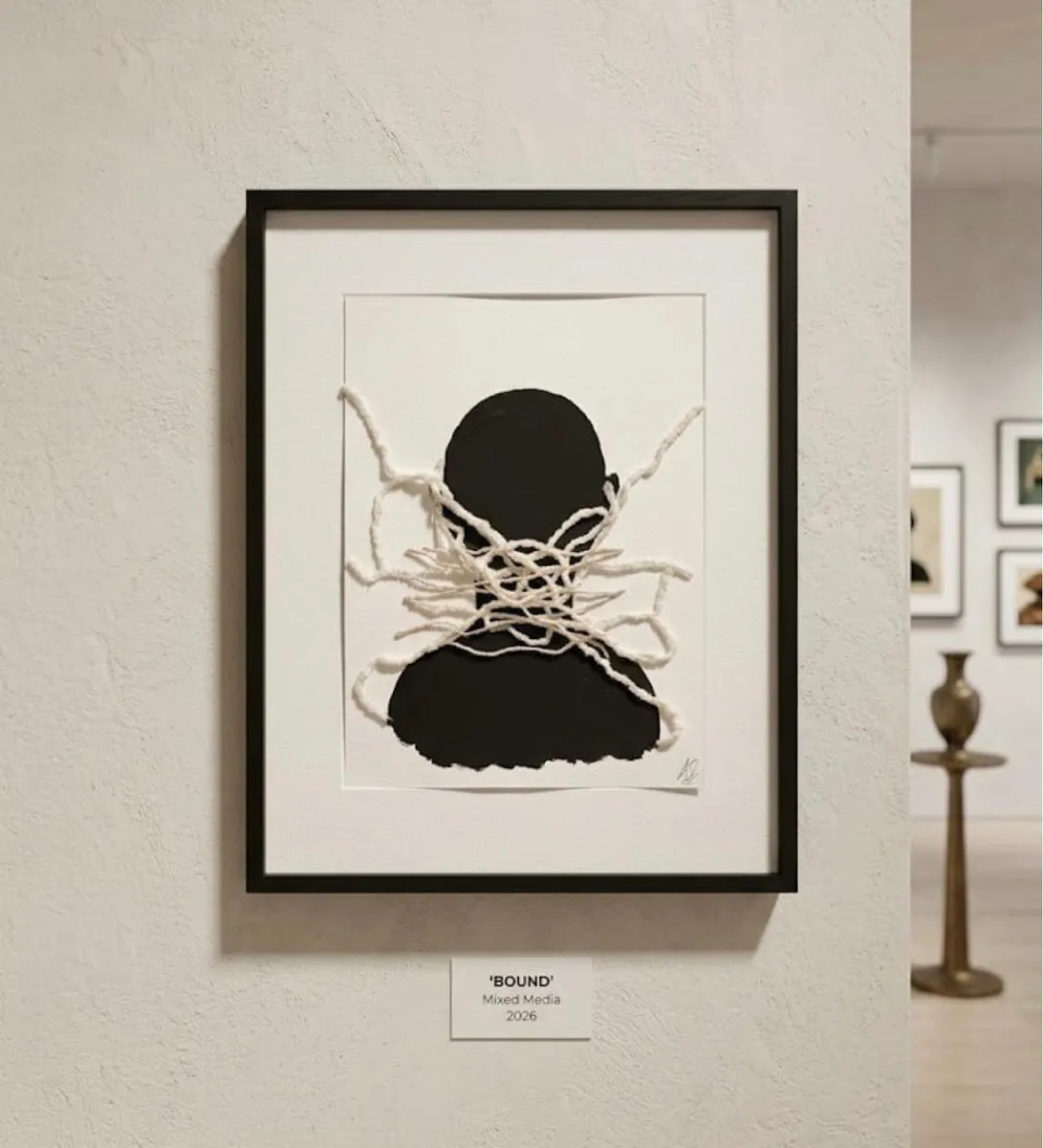 "Bound" Original Mixed Media Textile Art