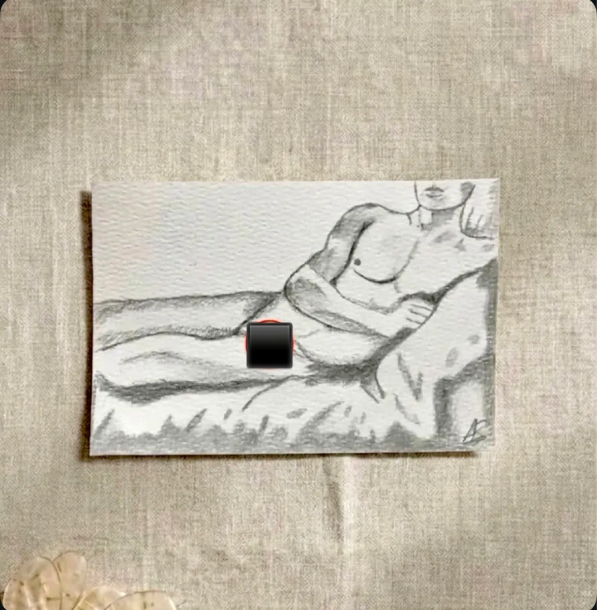 "Reclining I" - Original Figure Studies Art