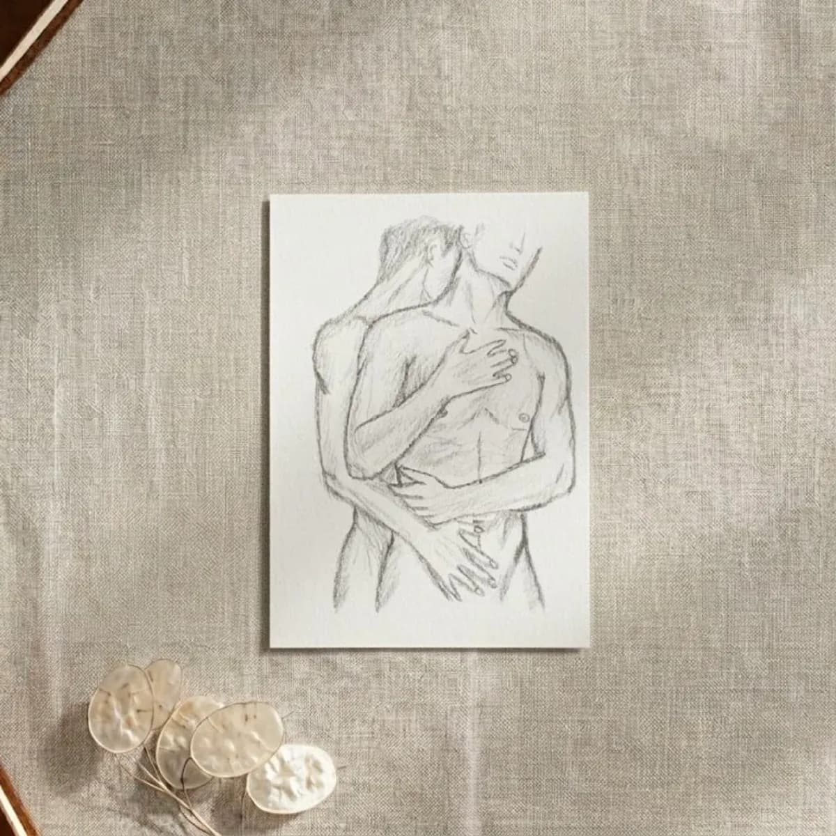 "Embrace I" - Original Figure Studies Art