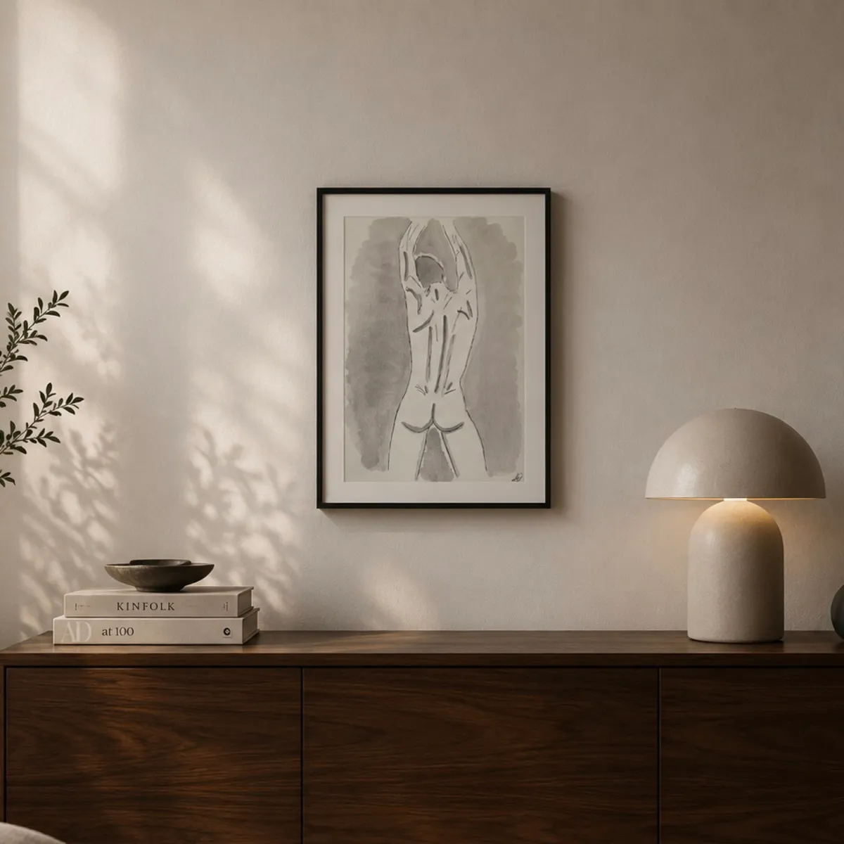 "Back Study" - Original Mixed Media Art