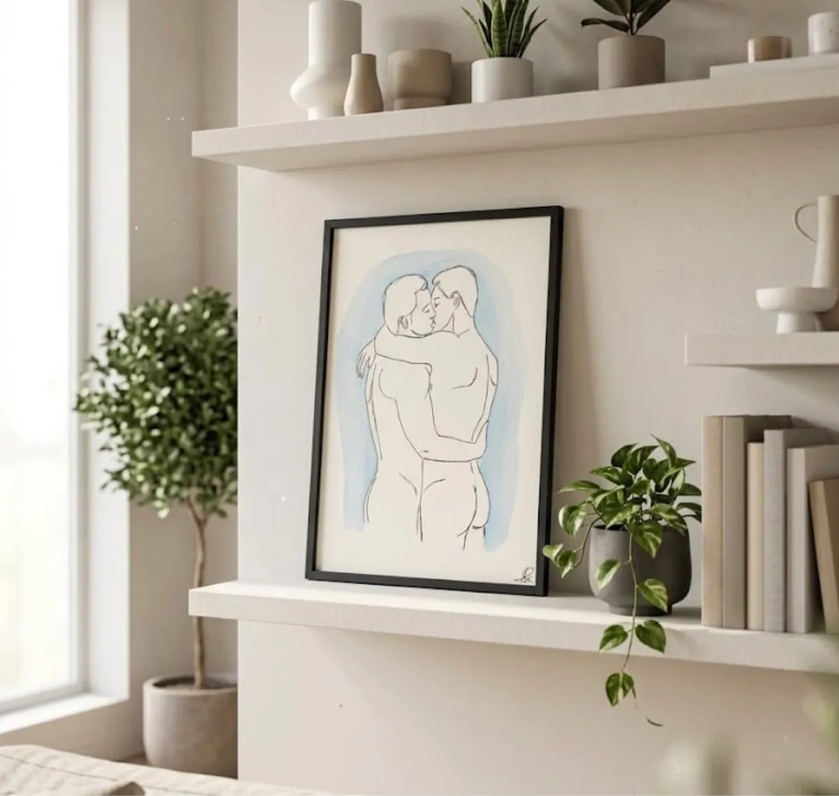 "Embrace" - Original Mixed Media Art
