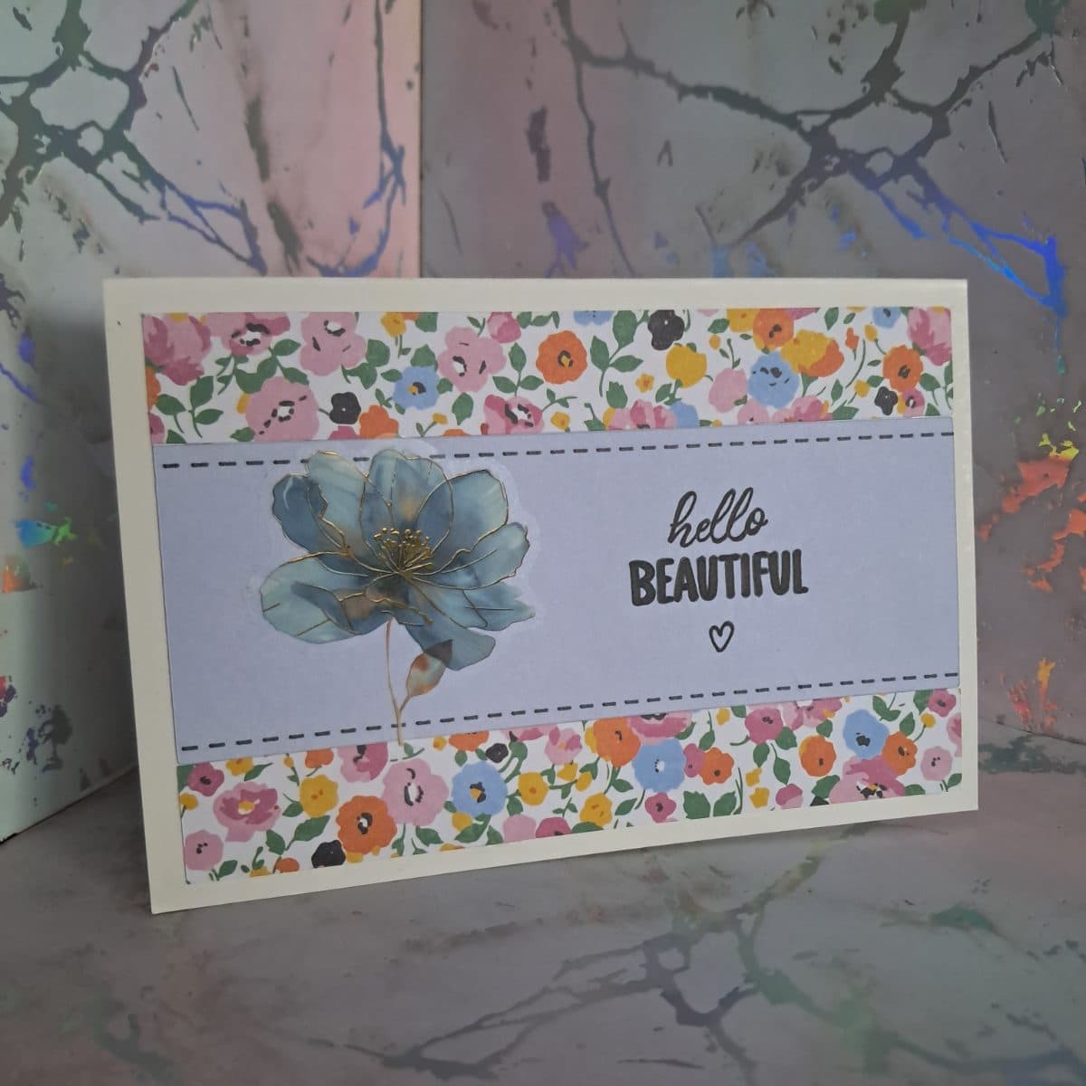 "Hello beautiful" card