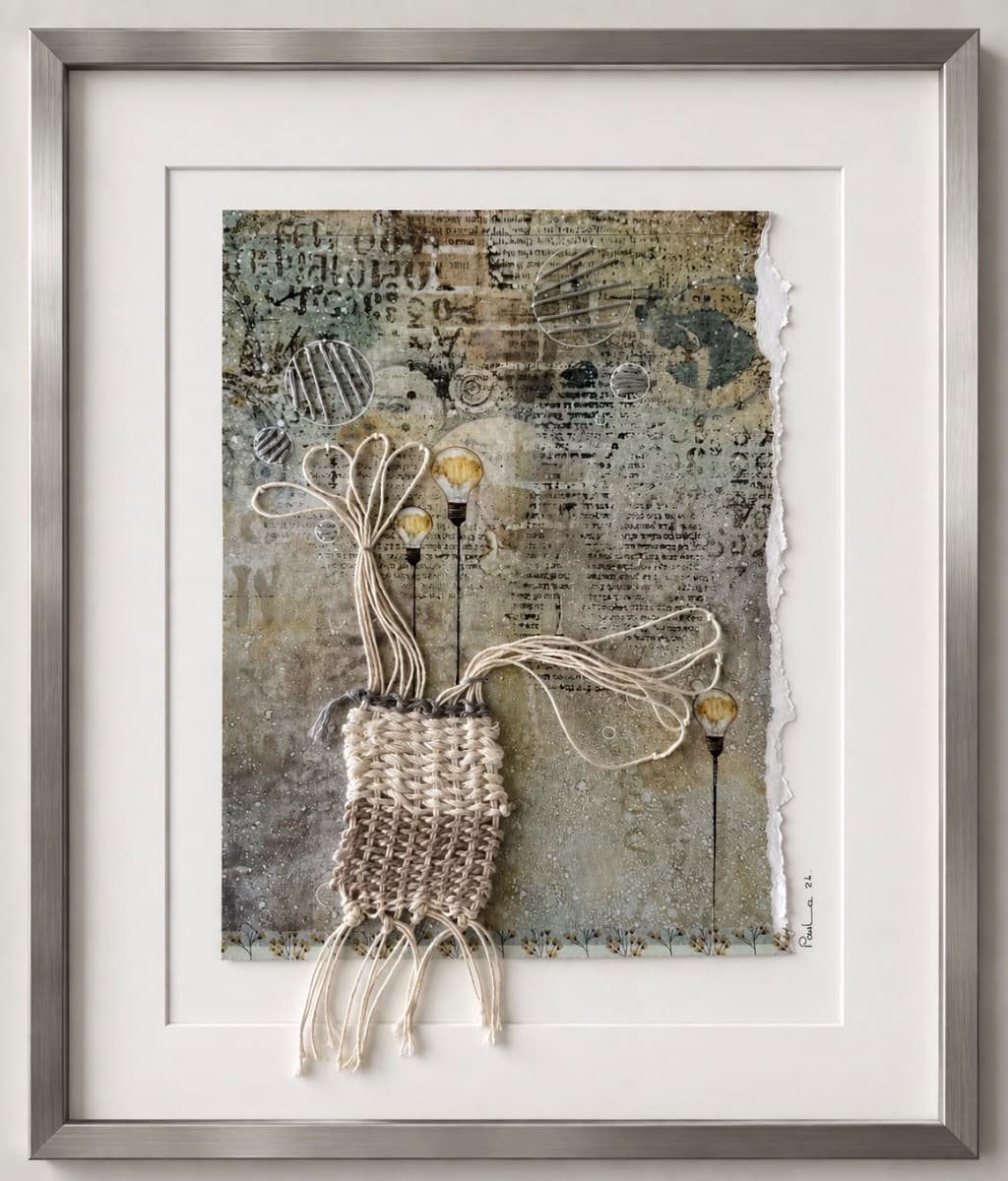 Light Bulb Collage Wall Art