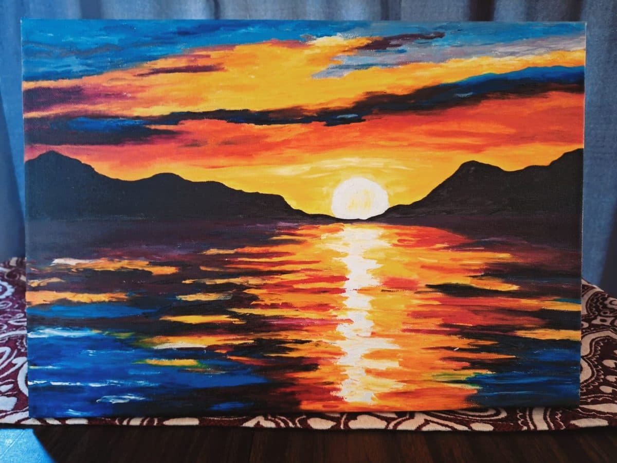 "Sunset Serenity" Oil Painting