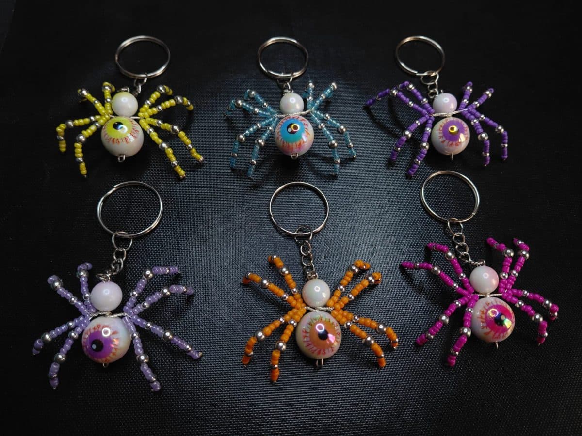 Beaded Spider Keychains