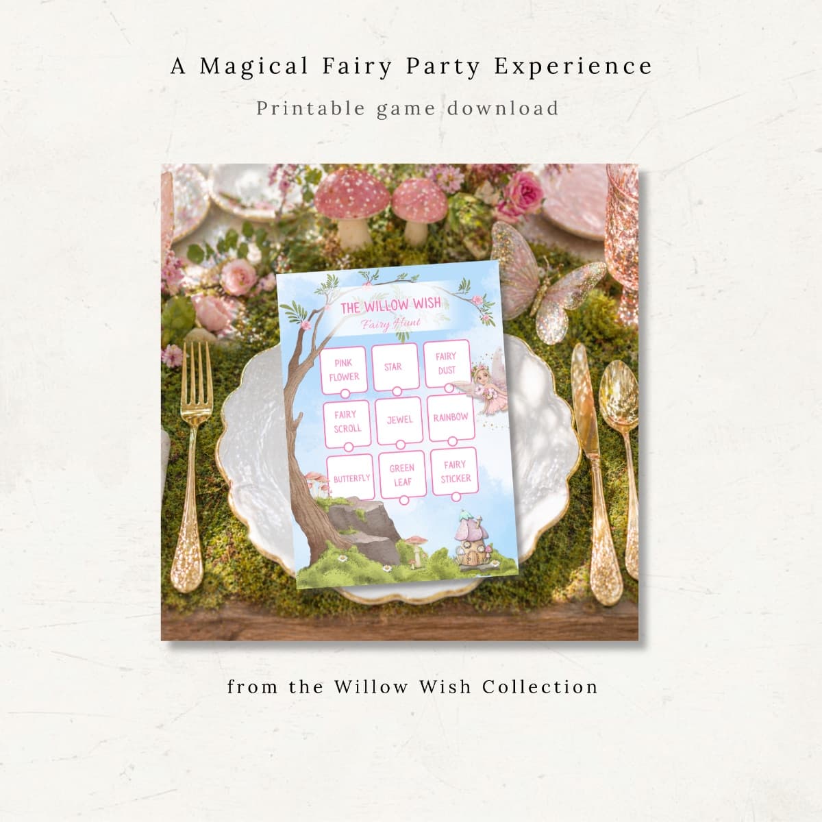 Fairy Scavenger Hunt Printable – Kids Party Game | Willow Wish
