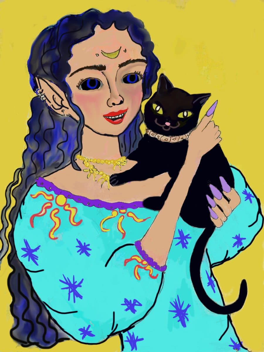 Midnight and Marigold-Digital Wall Art A4