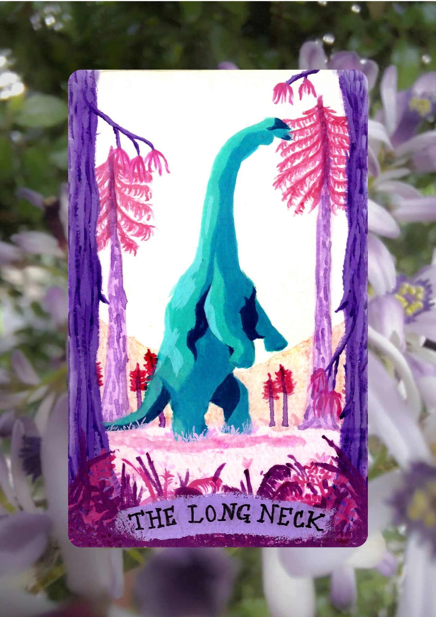 The Long Neck Card Art Print