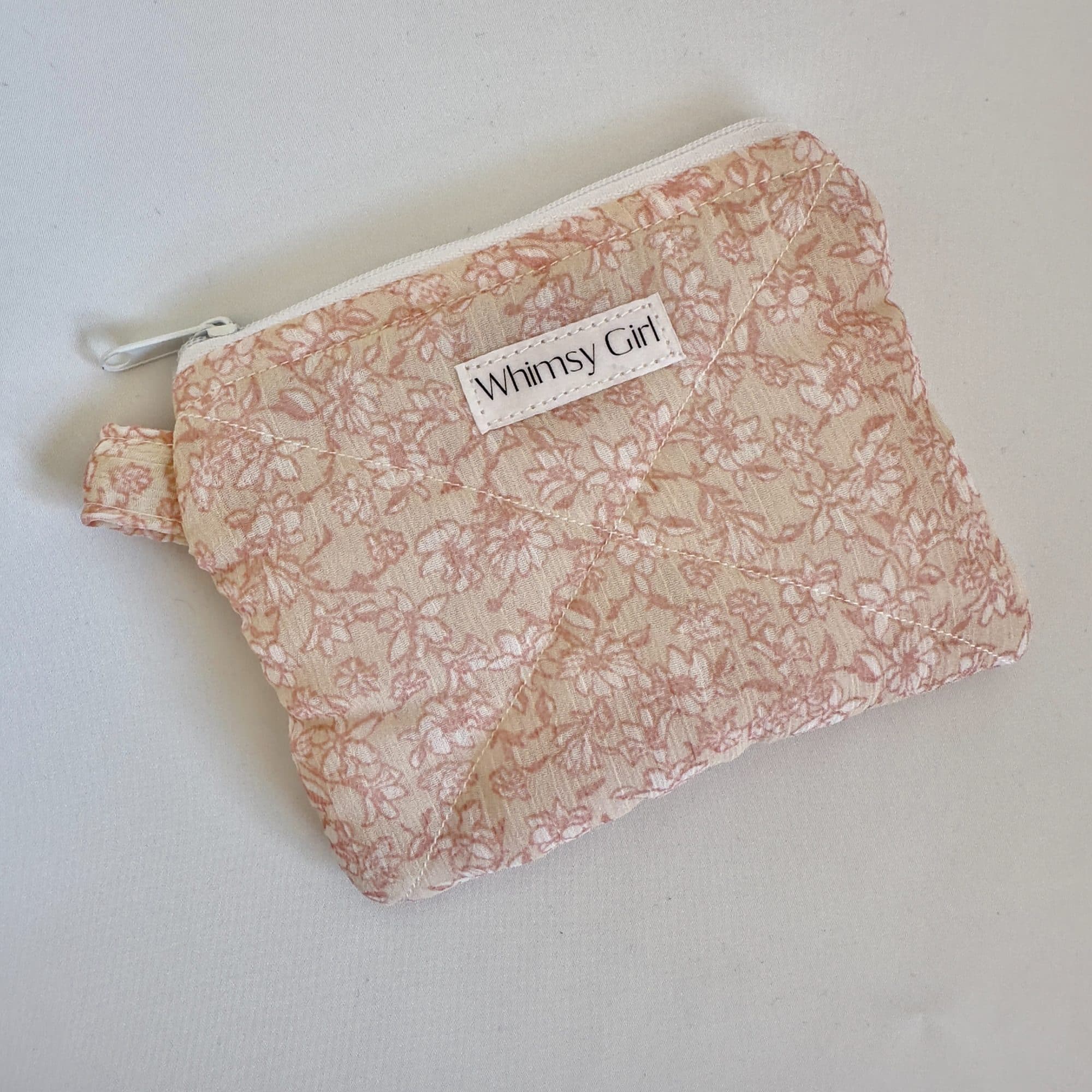 Blush Pink Ditsy Floral Treasure Pouch