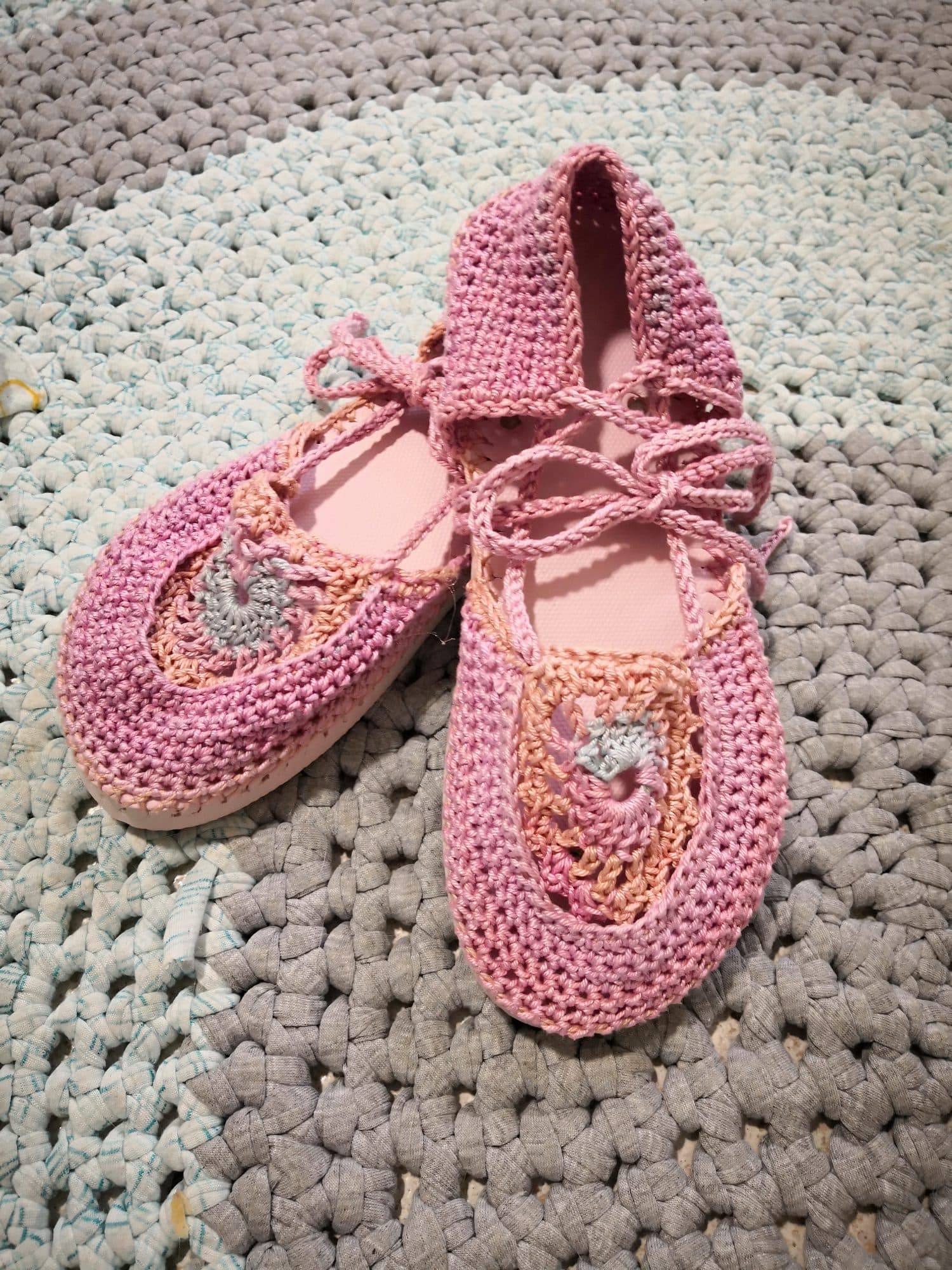 Cotton crocheted summer shoes