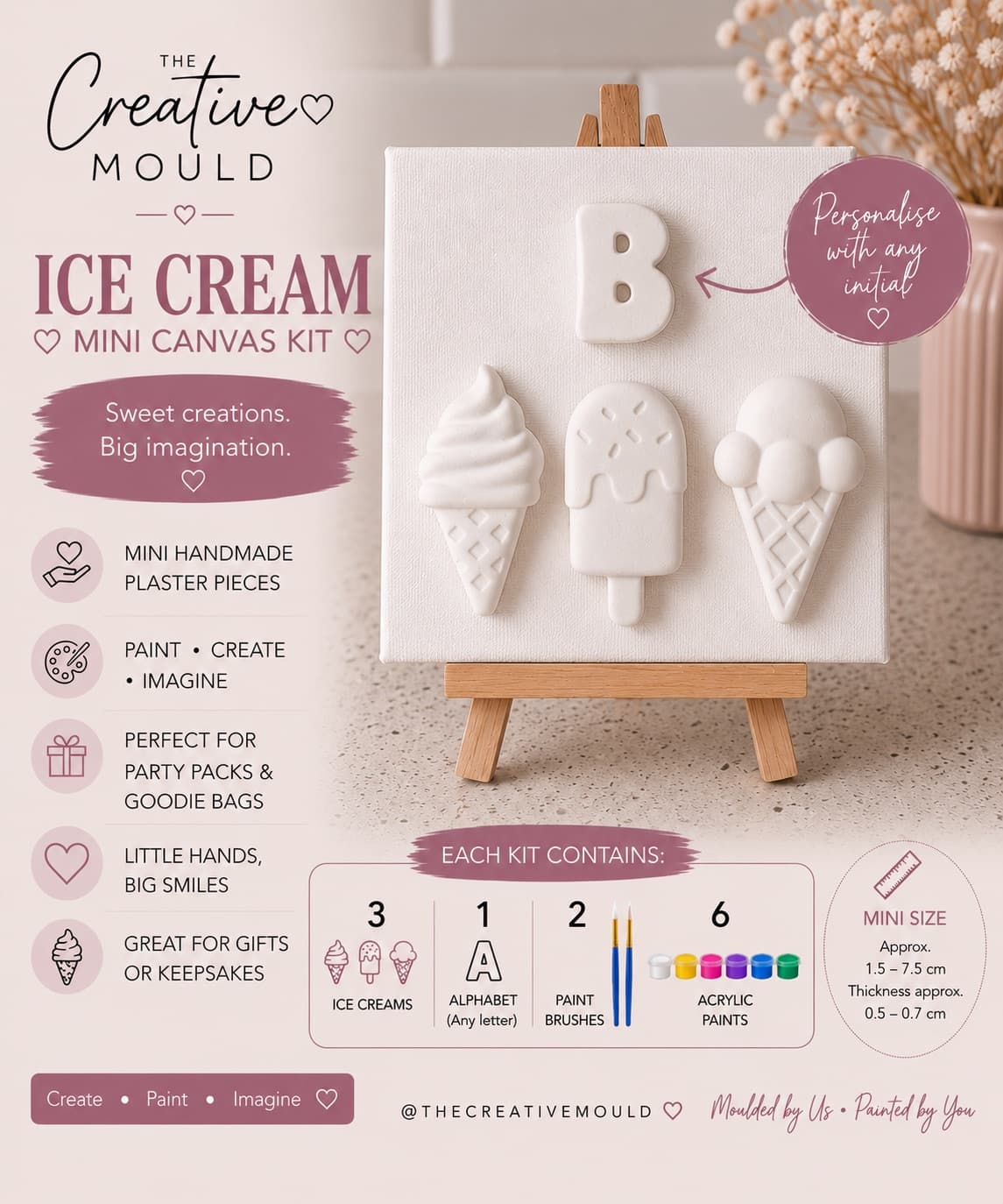 Mini Ice Cream Canvas Kit