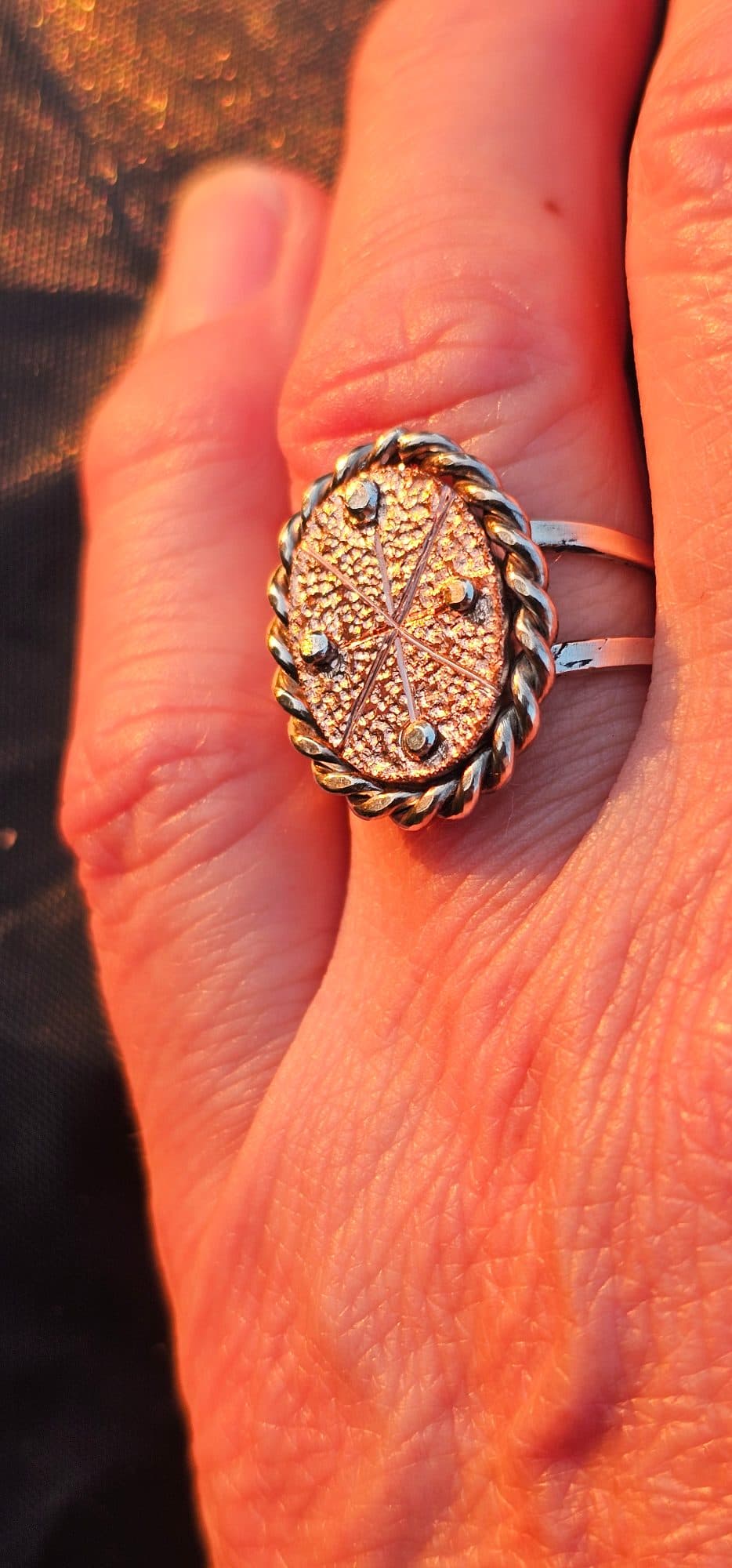 SUNCAUGHT — Sterling Silver & Red Copper Ring