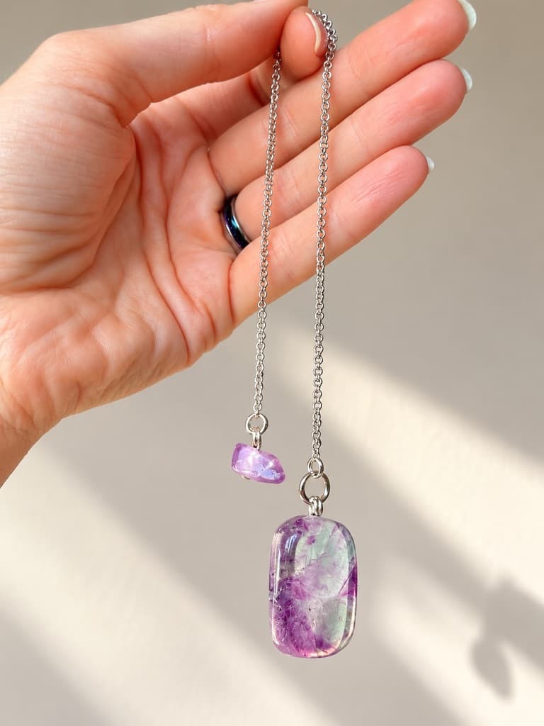 Rainbow Fluorite Pendulum