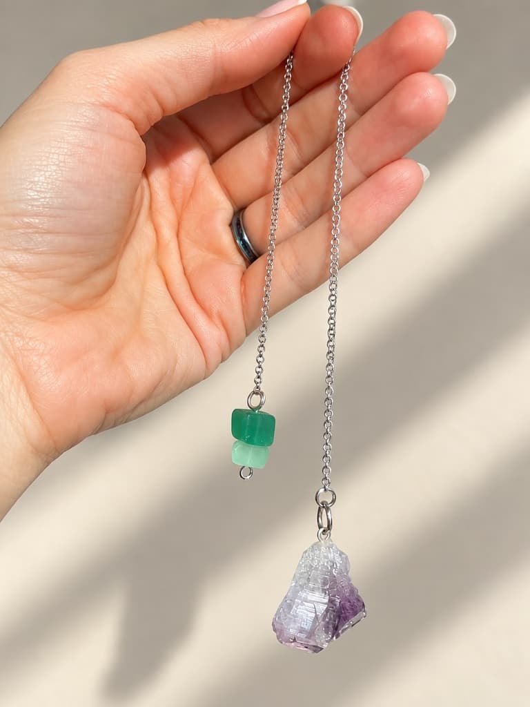 Raw Amethyst Pendulum