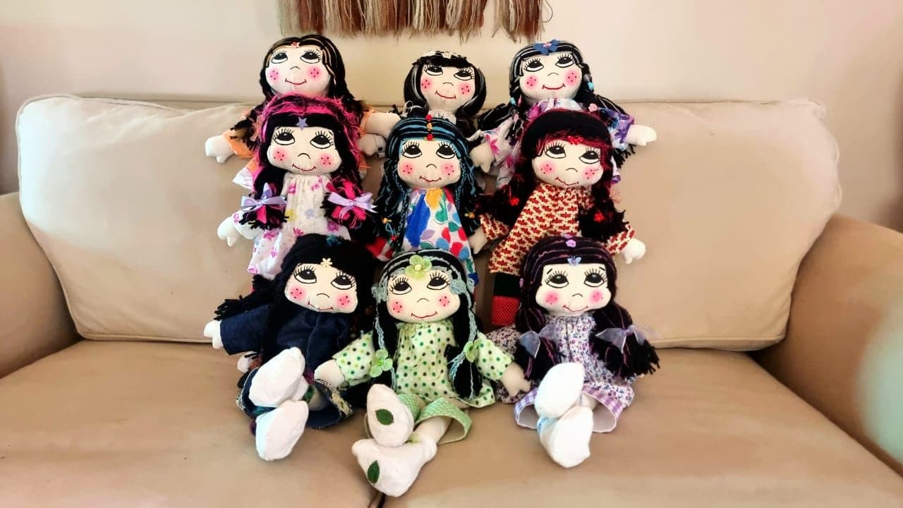 Handmade decorative ragdolls